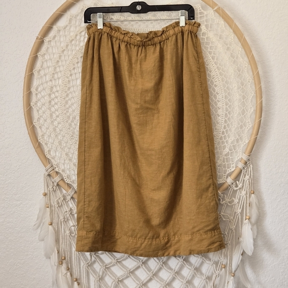 Sundance Hailey Button Front Tan Midi Skirt Sz S - Picture 8 of 9